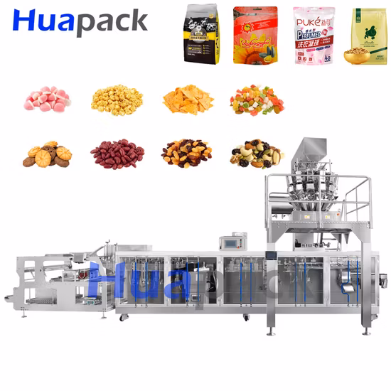 Horizontal Dried Fruit Doypack Form Fill Seal Zipper Pouch Packing Machine