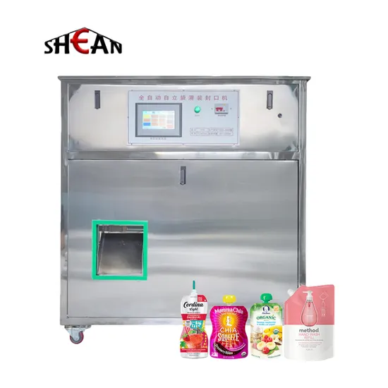 Zhongchuang Machinery Custom Automatic Rotary Stand up Spout Pouch Premade Bag Doypack Juice Soy Sauce Packaging Soup Filling Liquid Packing Machine